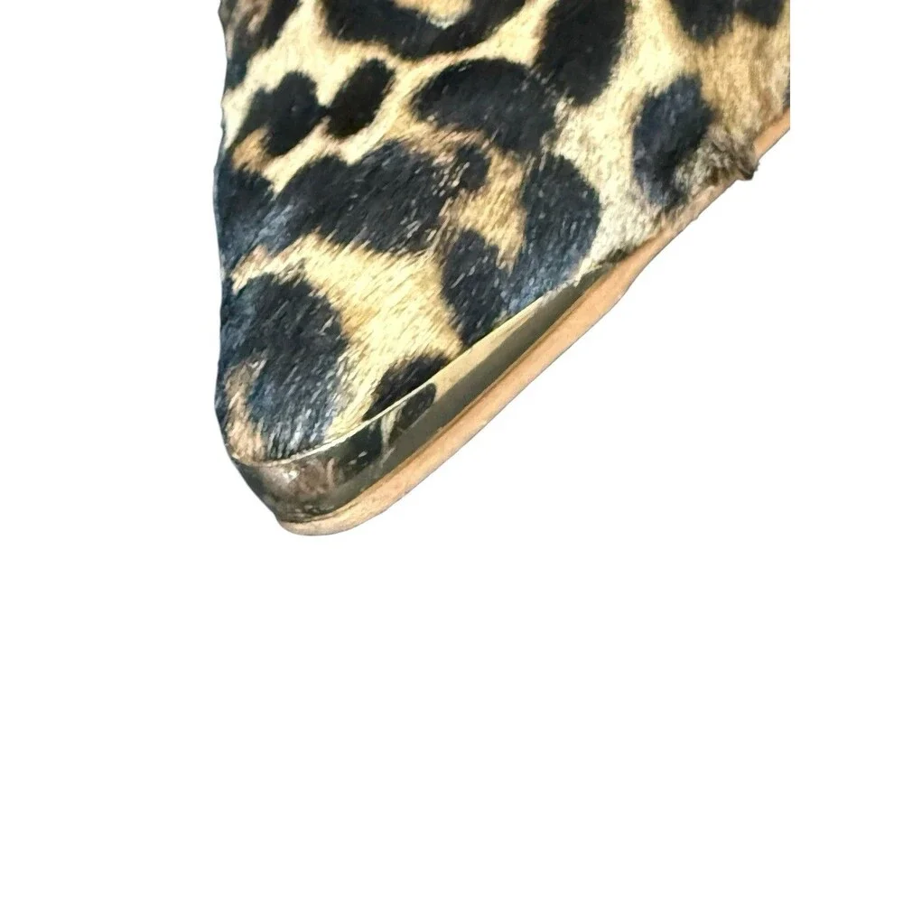 DV Dolce Vita Lovey Mules Women's Leopard Excellent Kitten Heel Pointed Toe 7